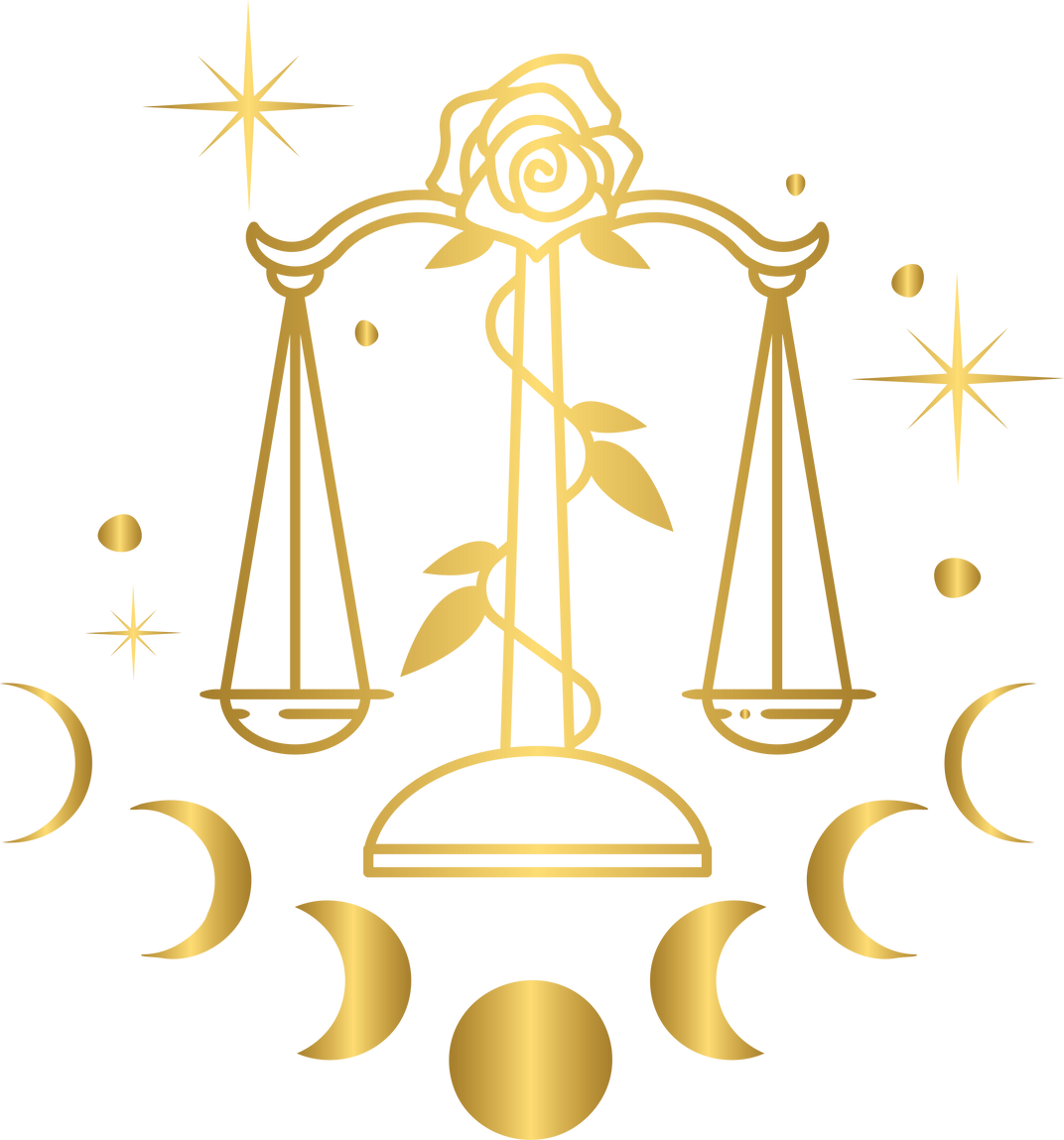 Golden Libra Sign
